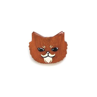 THE CAT red cat brooch