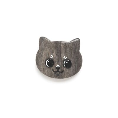 Broche gato gris THE CAT