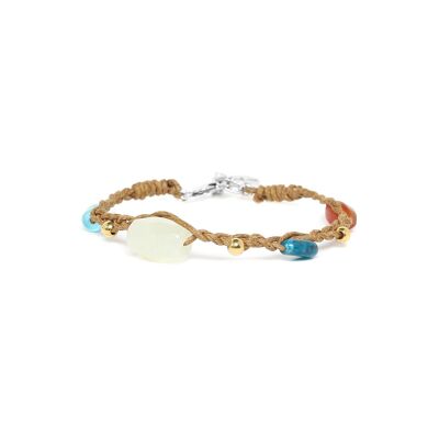 Pulsera trenzada PETIT POUCET caqui