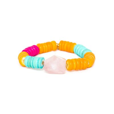 ACAPULCO rose quartz stretch bracelet 3