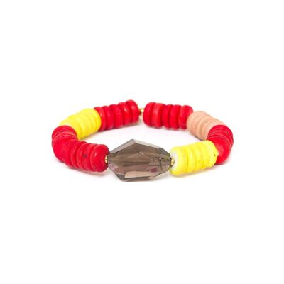 ACAPULCO smoky quartz stretch bracelet 2