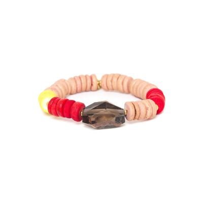 ACAPULCO smoky quartz stretch bracelet 3