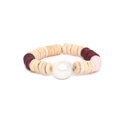 Bracciale elasticizzato con perle d'acqua dolce ACAPULCO 2