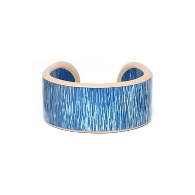 KAPAYA  bracelet rigide fibre de papayer bleu