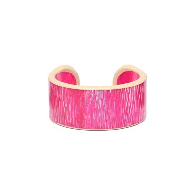 KAPAYA  bracelet rigide fibre de papayer rose