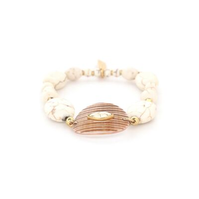 CONIDAE howlite stretch bracelet