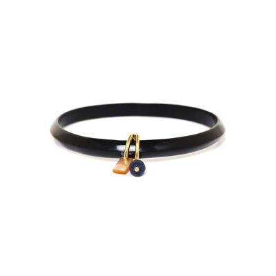 MADAM BOGOLAN rigid black horn bracelet