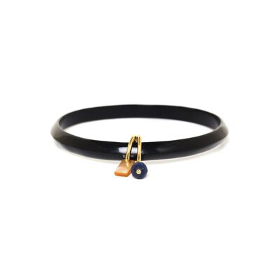 MADAM BOGOLAN  bracelet rigide corne noire