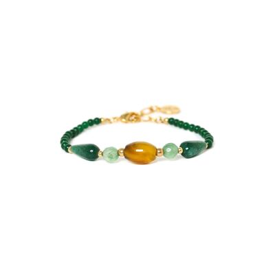 AGATA VERDE pulsera verde ajustable