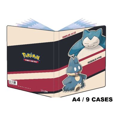 Portafolio Pokémon A4 Snorlax 9 cajas