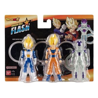 Packung mit 3 Figuren der Dragon Ball Flash-Serie, 10 cm