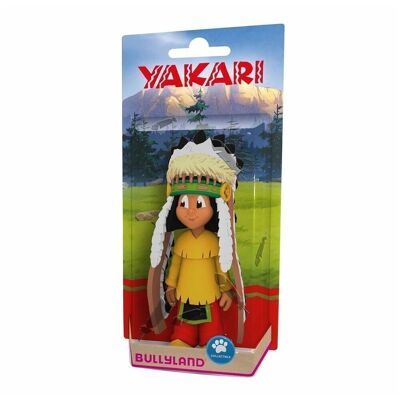 Figura Yakari con adorno de plumas.