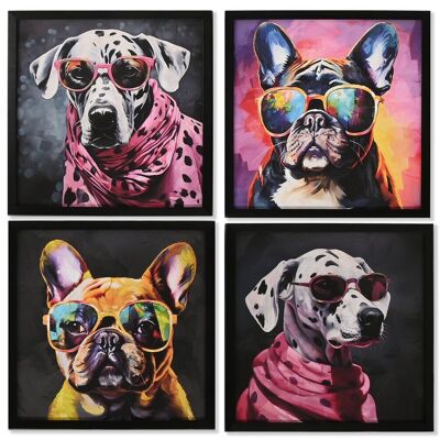 Ensemble d'images 4 lunettes pour chien en toile Mdf 32X2X32 CU212274
