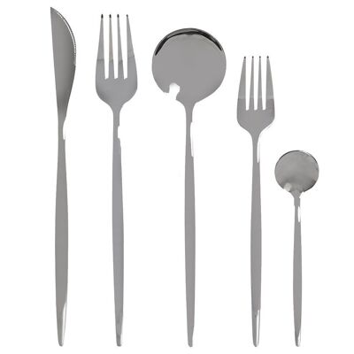 CUTLERY SET 20 STAINLESS STEEL 2X0.5X22 3MM SILVER PC207650