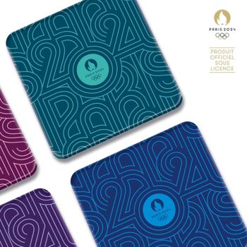 Pack de 4 sous-verres couleur PARIS 2024 mix 2