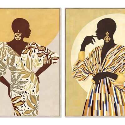Ps Canvas Painting 100X4X140 African 2 Assortment. CU193064