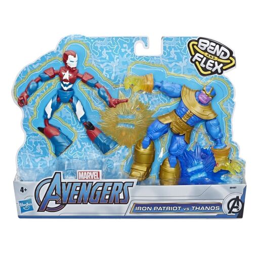 Figurine Iron Patriot et Thanos Bend and Flex - Marvel