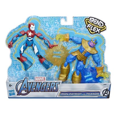 Iron Patriot and Thanos Bend and Flex Figure - Marvel