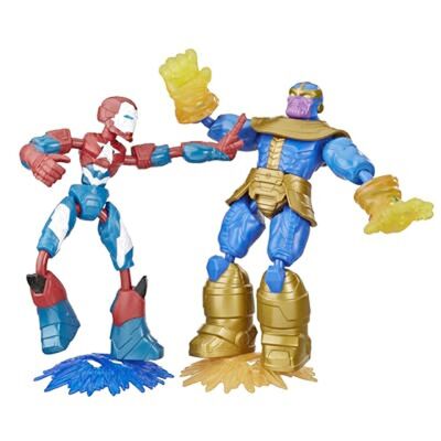 Figurine Iron Patriot et Thanos Bend and Flex - Marvel