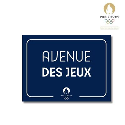Cartello stradale PARIGI 2024 - Avenue des Jeux