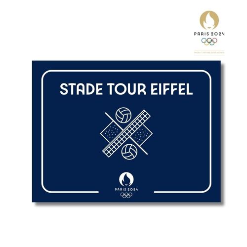 Plaque de rue PARIS 2024 - Stade Tour Eiffel