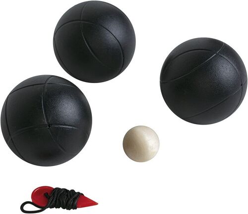 3 Boules Noir Mat Striées 720G - OUT2PLAY