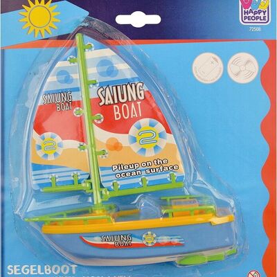Electronic Plastic Sailboat With Motor 16Cm