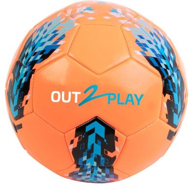 Pallone da calcio gonfiato T5 arancione - OUT2PLAY