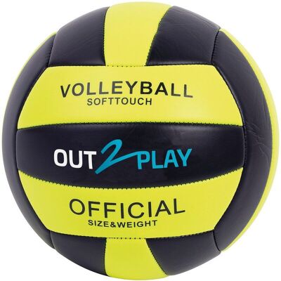 Schwarz genähter Volleyballball 260G T5 aufgeblasen – OUT2PLAY