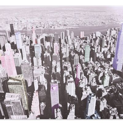 Peinture sur toile pailletée 150X3X100 New York CU208930