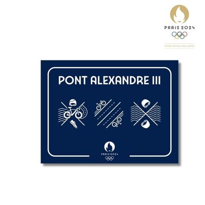 Straßenschild PARIS 2024 - Pont Alexandre III
