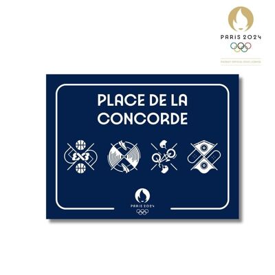 Straßenschild PARIS 2024 – Place de la Concorde