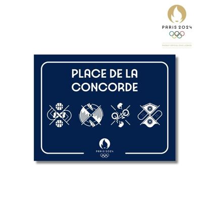 PARIS 2024 street sign - Place de la Concorde