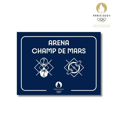 Street sign PARIS 2024 - Champs de Mars Arena