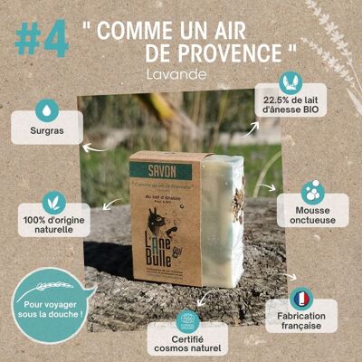 Savon au lait d'ânesse Comme un air de Provence - Lavande -