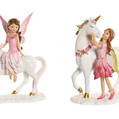 Figura Resina 16X7X19 Hada Unicornio 2 Surt. FD210031