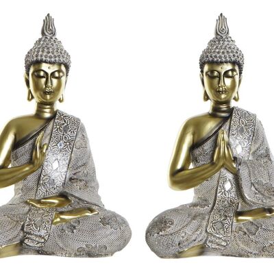 FIGURINE RÉSINE 25X17X37 BOUDDHA VIEILLI 2 SURT. FD191772