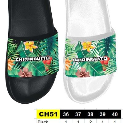 CHIRINGUITO Women's Slides - Size 36 to 40 - 2 colors - 12 pairs
