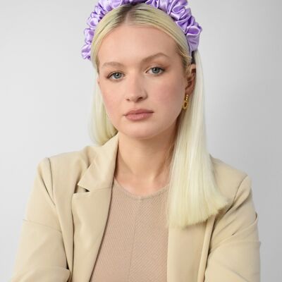 Fascia per capelli Ametista lilla - Pietra portafortuna di febbraio