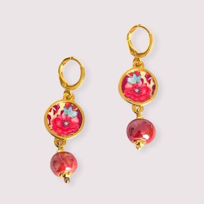 “The Poppy Garden” earrings