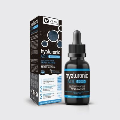 Sérum visage à l'acide hyaluronique 3 poids moléculaires 30 ml