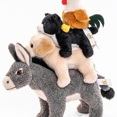 Musicanti di Brema - 32 cm (altezza) - Parole chiave: fiabe, mondo delle fiabe, favola, peluche, peluche, animale di peluche, peluche