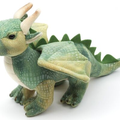 Dragon vert - 26 cm (longueur) - Mots clés : conte de fées, monde des contes de fées, fable, légende, fantaisie, peluche, peluche, peluche, peluche