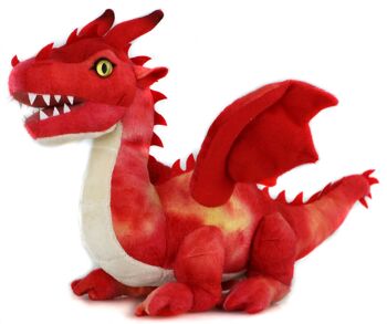 Dragon rouge - 40 cm (longueur) - Mots clés : conte de fées, monde des contes de fées, fable, légende, fantaisie, peluche, peluche, peluche, peluche 2