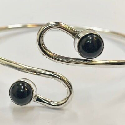 Silver Plated Adjustable Serpentine Cuff Bangle