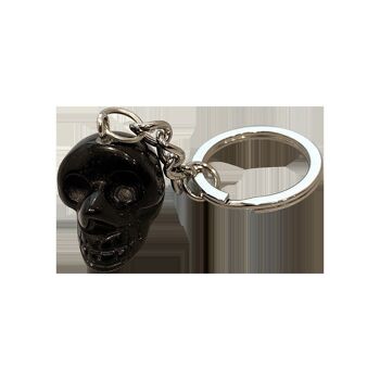 Porte-clés tête de mort en cristal, 2 cm 2