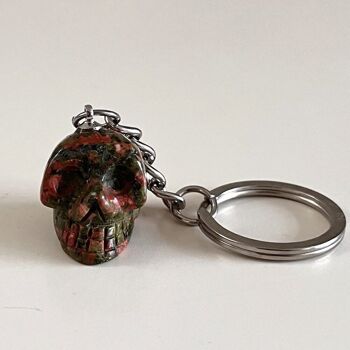 Porte-clés tête de mort en cristal, 2 cm 35