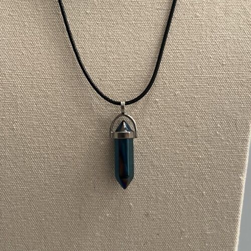 Double Point Pencil Pendant, Black String