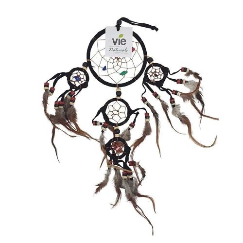 Dream Catcher with Beads, 9cm Ring with 4 Smaller Rings