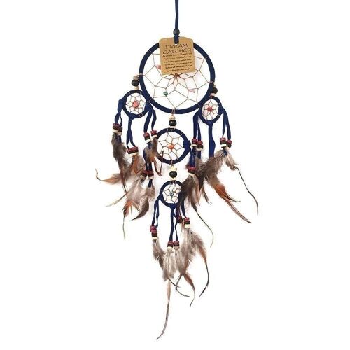 Dream Catcher, 9cm, Beaded, 4 Smaller Rings